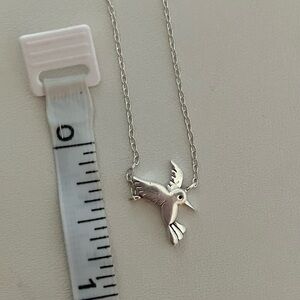 Sterling Silver Hummingbird Necklace Adjustable 16"-18"